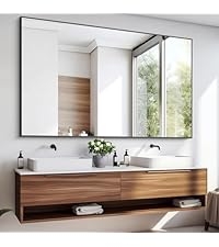 Wall Mirror: Oversized Mirror with Thin Frame, Contemporary Style