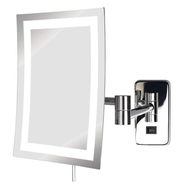 Wall-Mounted Makeup Mirror Frameless LED with Double-Jointed Arm