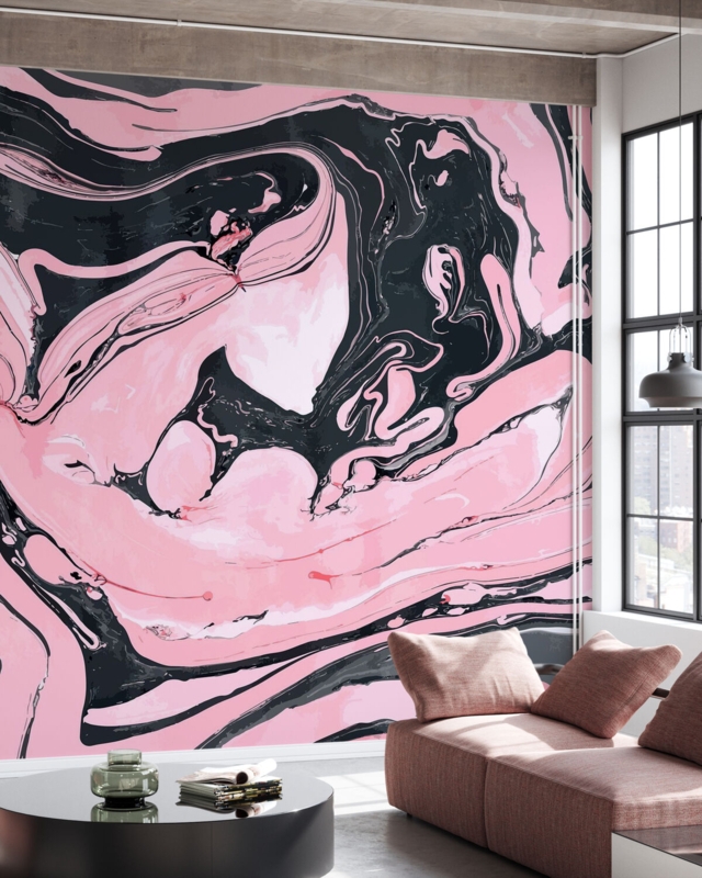 Wall Mural Marble Fluid Art Industrial Chic Abstract