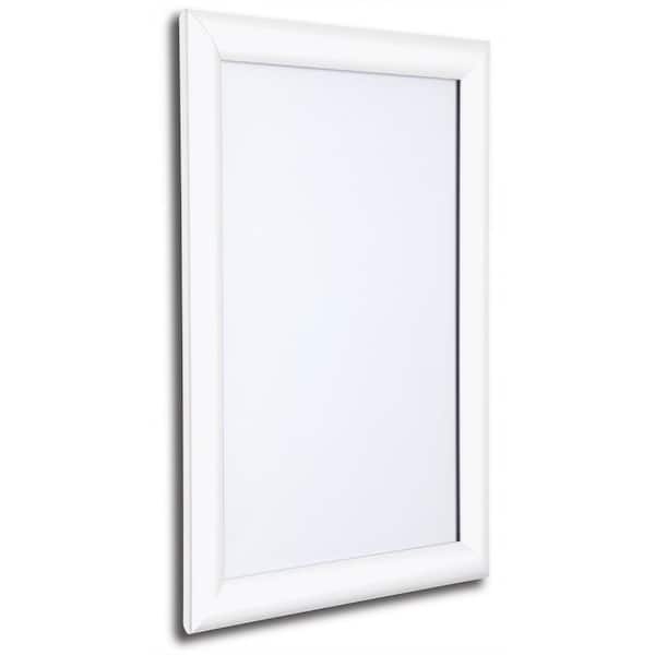 White Picture Frame with Snap Front Loading, Minimalist Style
