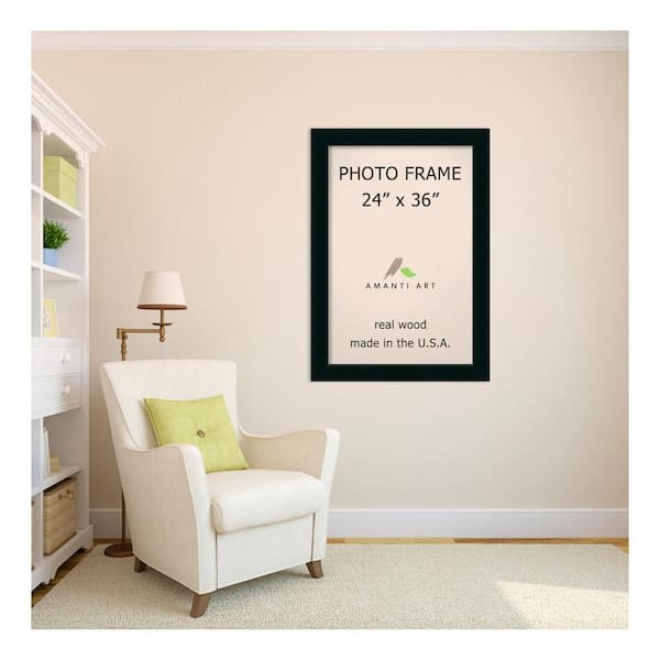 Wide Border Black Picture Frame for Minimalist Reading Nook