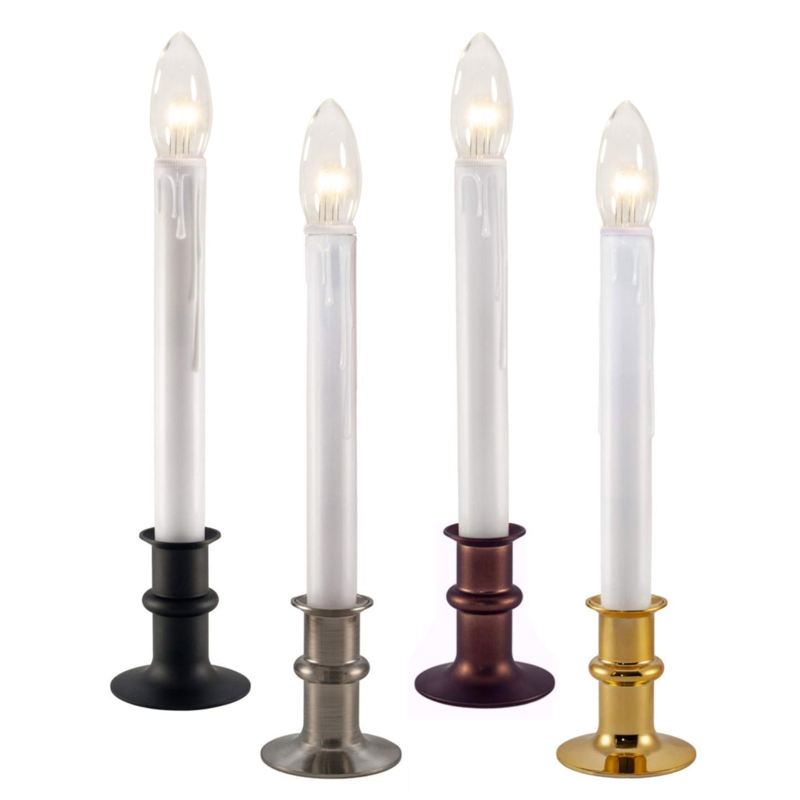 Window Candle, Cordless LED Taper with Realistic Dripping Wax Detail