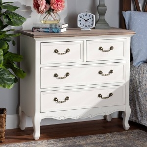 Accent Dresser, Scalloped Apron, Cabriole Legs, Two-Tone Finish