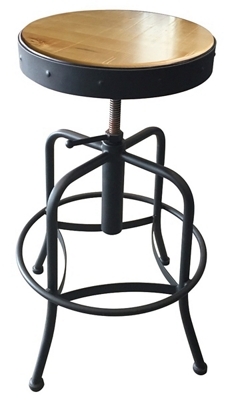 Bar Stool Four Legged Base Screw Thread Mechanism Adjustable Height