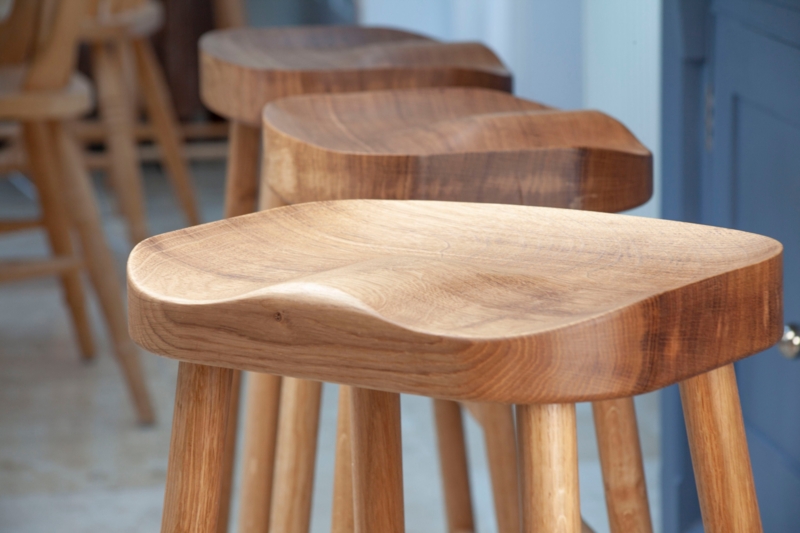 Bar Stool Tractor Seat Handcrafted Appearance Honey Brown Rustic