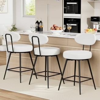 Bar Stools Adjustable Oval Back Cushioned Bucket Seat (59 characters)