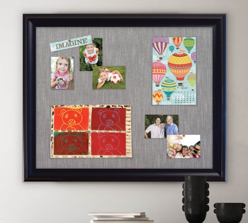 Bulletin Board: Molded Frame Large Format Fabric Transitional Style