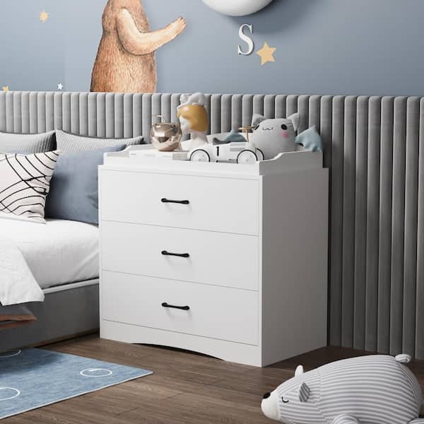 Chest Of Drawers Gallery Top Rail Black Horizontal Pulls Minimalist