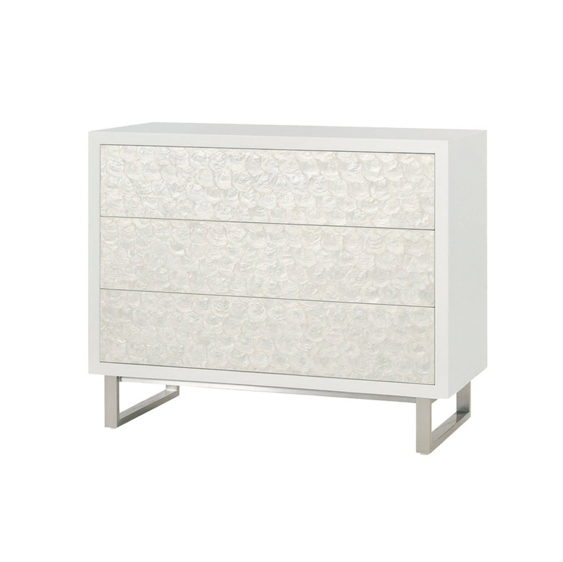 Chest Of Drawers Iridescent Scale Fronts Sled Base Handleless