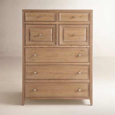 Chest Of Drawers Light Wood Tiered Seven Drawer Farmhouse Tall