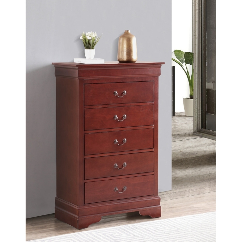 Chest Of Drawers Louis Philippe Style Bale Pulls Cherry Finish