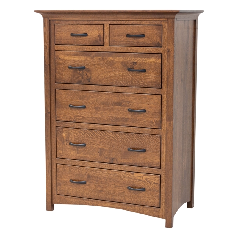 Chest of Drawers Mission Style Tall Split Top Drawers