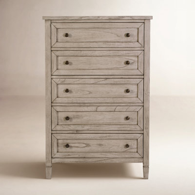 Chest Of Drawers Paneled Drawer Fronts Farmhouse Five Drawer Chest