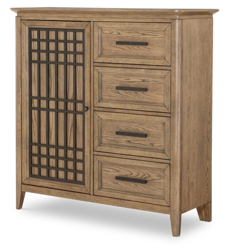 Chest of Drawers Traditional with Lattice Door