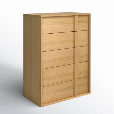 Chest Of Drawers Vertical Integrated Handles Light Wood Vertical Dresser
