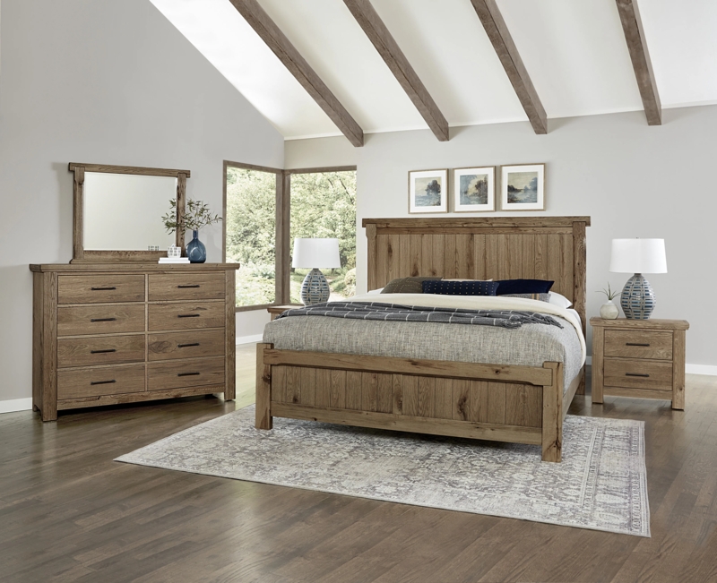 Chestnut Natural Dresser Exposed Beams Bedroom Context