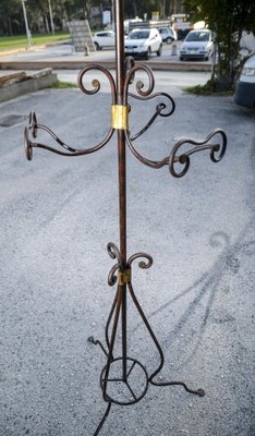 Coat Rack Dark Bronze Wrought Iron Scrollwork Tripod Umbrella Base