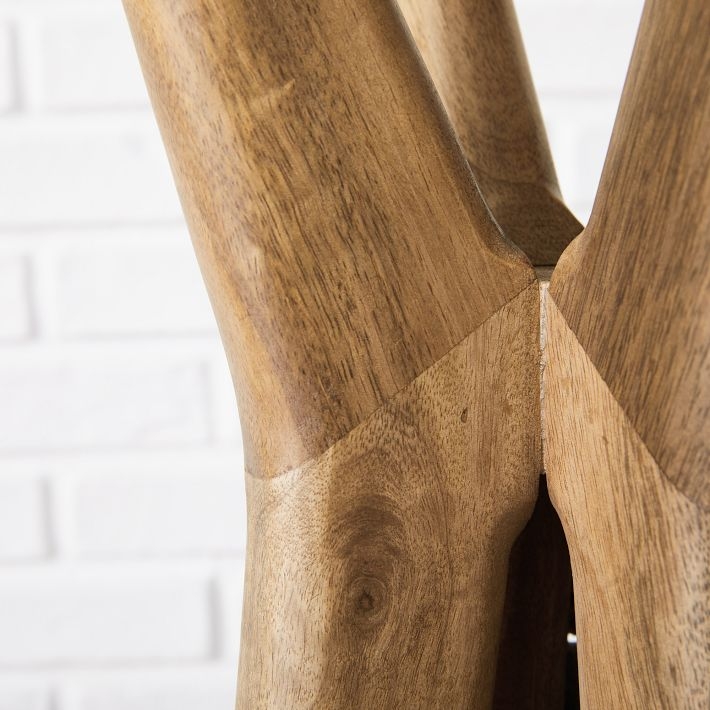 Coat Rack Interlocking Joinery Burnt Wax Finish Organic Modern Style