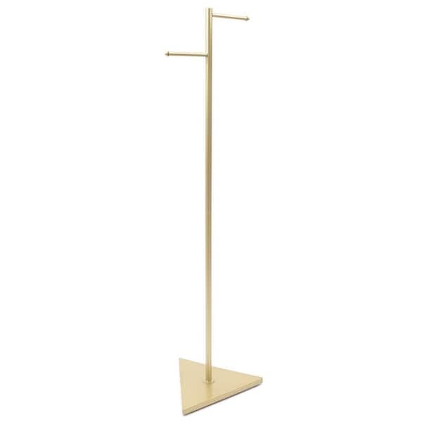 Coat Rack Modern Minimalist Gold with Geometric Triangular Base