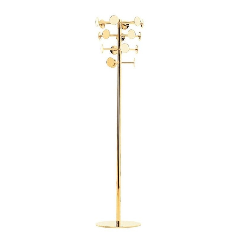 Coat Rack Polished Glam Tiered Design with Unique Circular Hooks