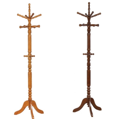 Coat Rack Traditional Turned Wood Spindle Tripod Base