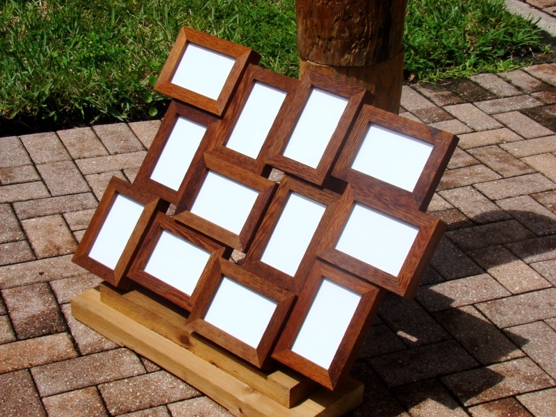 Collage Picture Frame Overlapping Frames Rustic Wood Toned Farmhouse