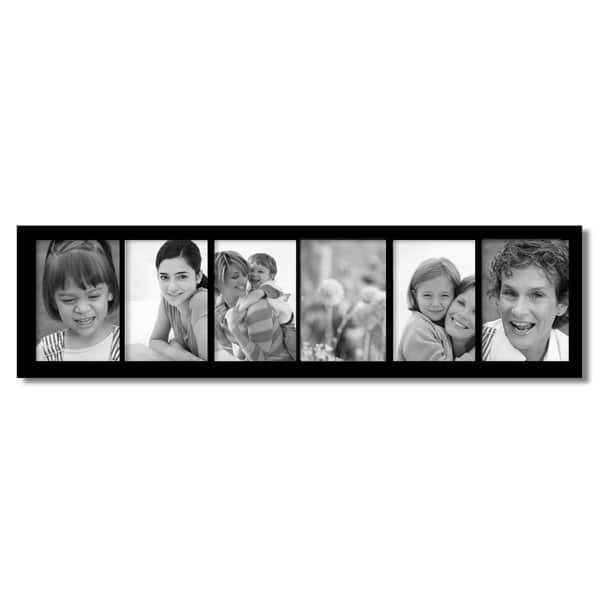 Collage Picture Frame Portrait Slots Six Opening Minimalist Horizontal
