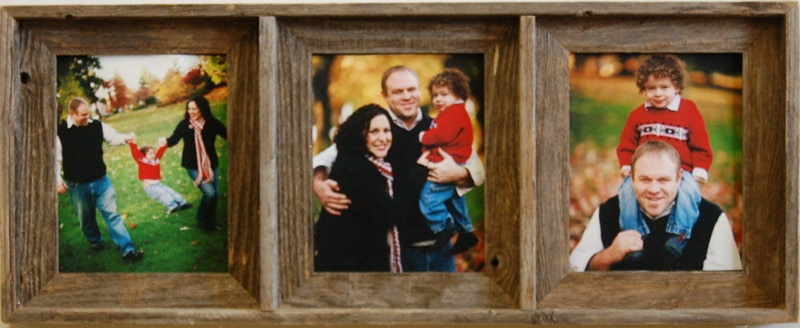 Collage Picture Frame Reclaimed Wood Look Weathered Barnwood