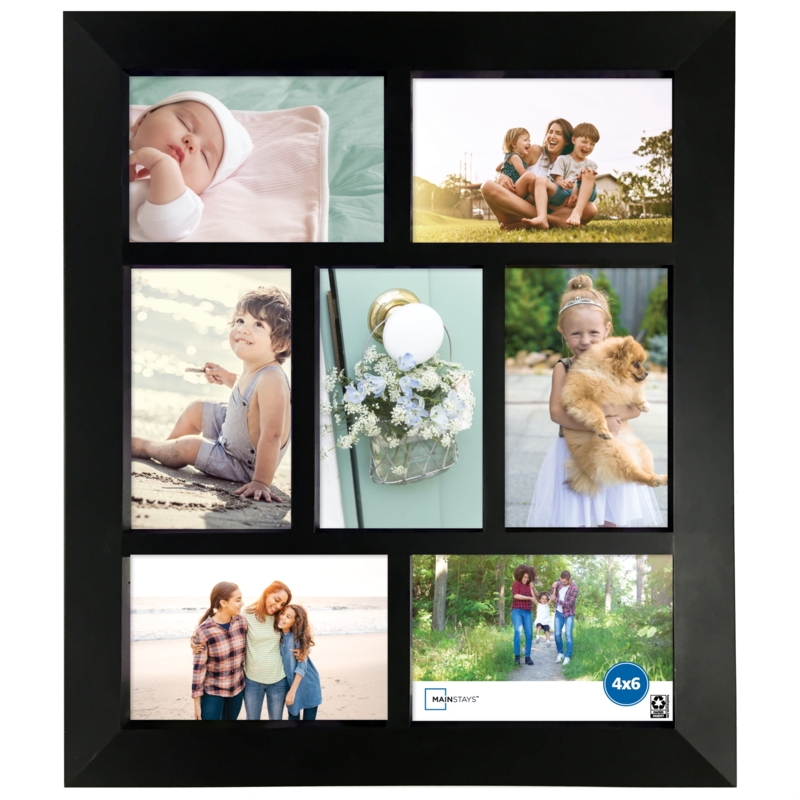 Collage Picture Frame Seven-Opening Wide Bevel Mixed Orientation
