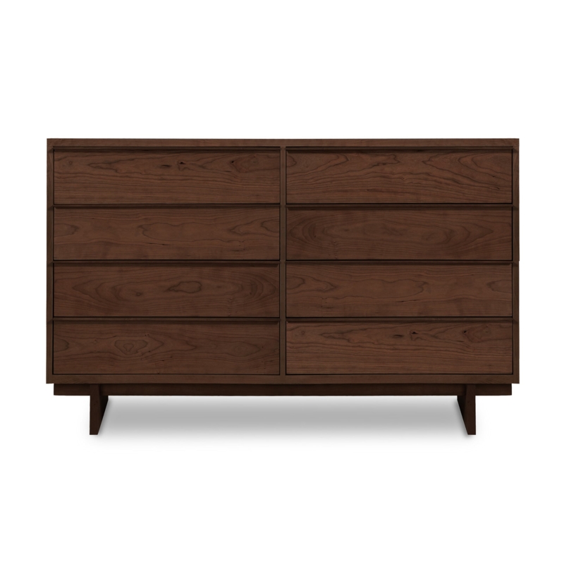 Contemporary Dark Walnut Dresser with Integrated Finger Pulls