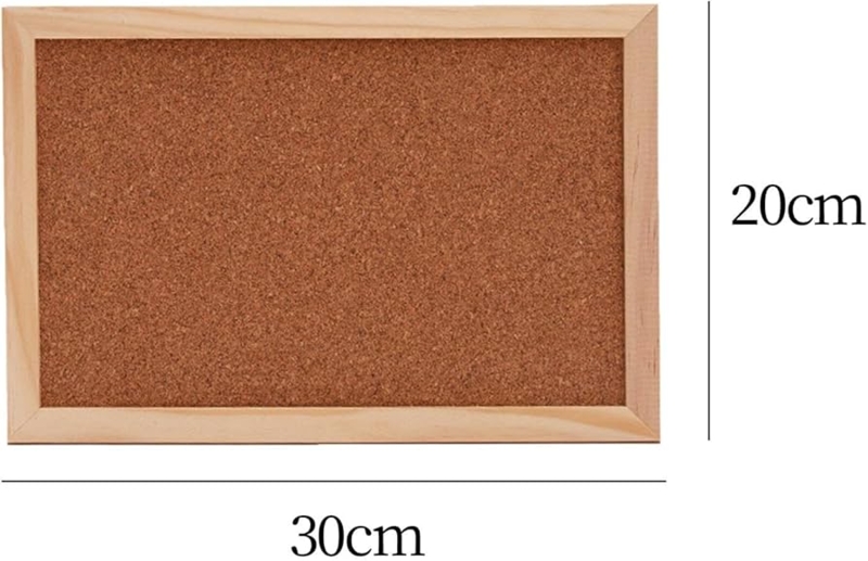 Cork Board Natural Wood Frame, Small Granular Texture for Desk
