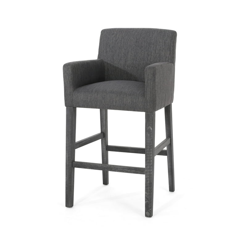 Counter Stool with Integrated Armrests and Heathered Texture