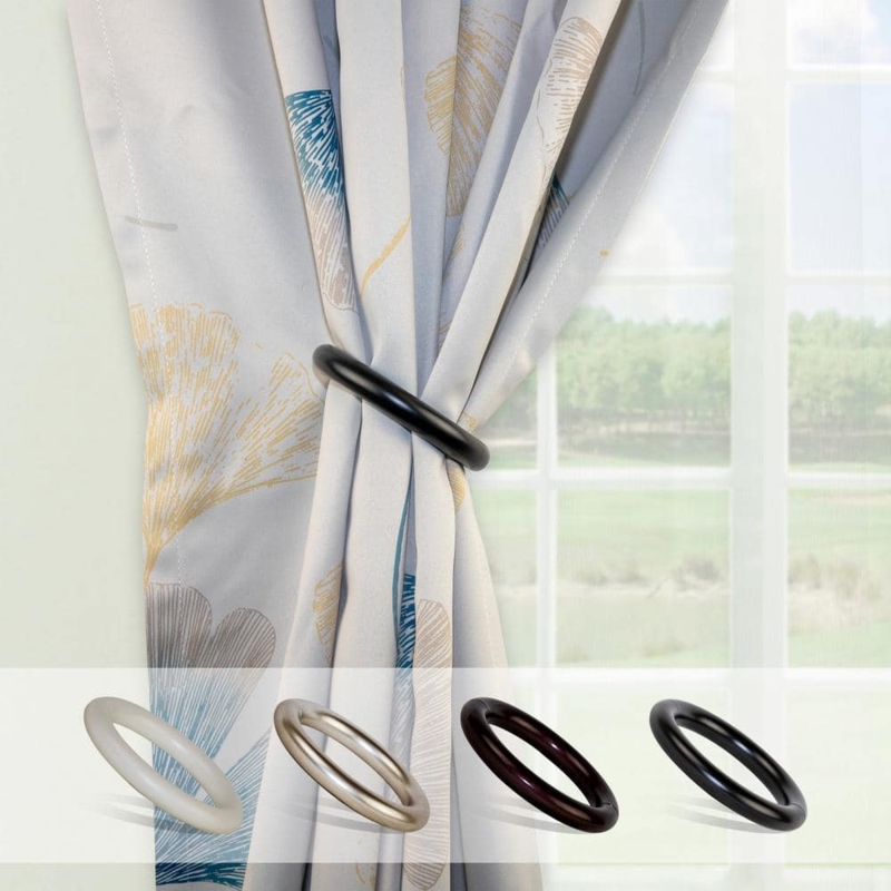 Curtain Holdbacks: Modern Magnetic Hoop Design with No-Drill Install