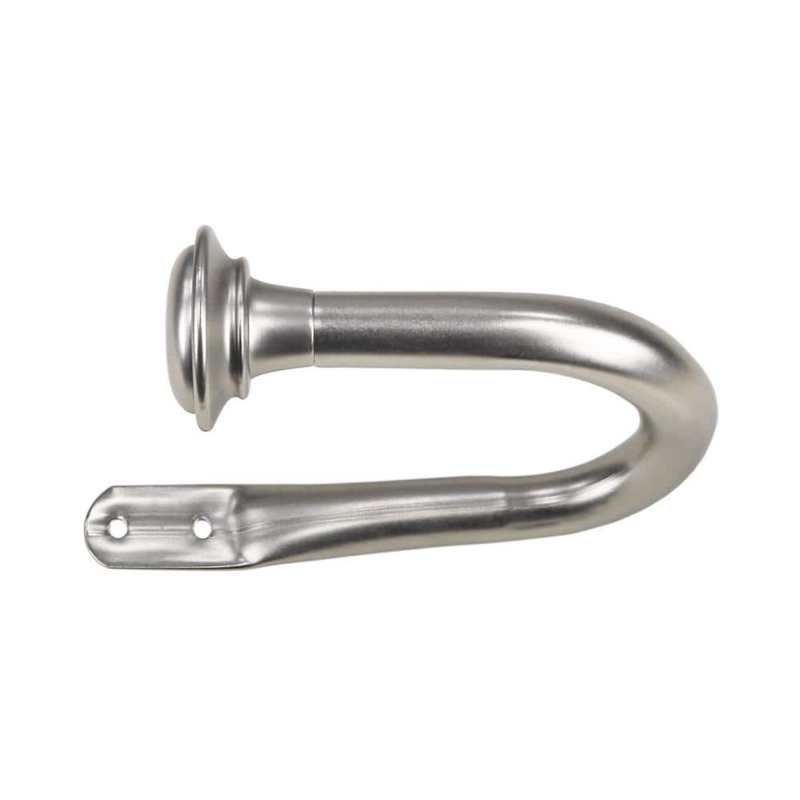 Curtain Holdbacks: Transitional Brushed Nickel with Tiered Finial