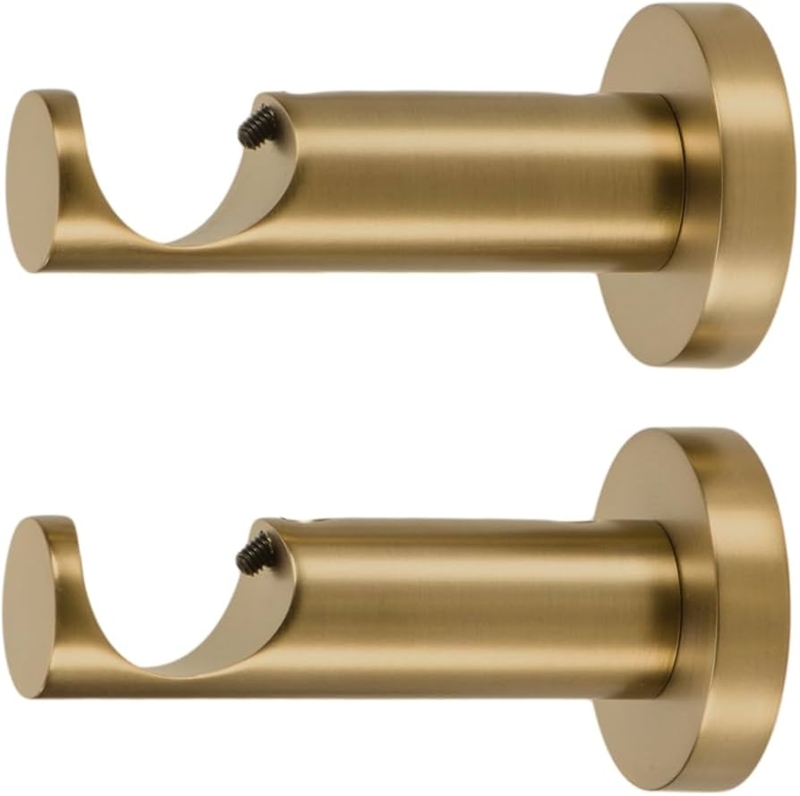 Curtain Rod Bracket Cylindrical Silhouette | Modern Gold Curtain Rod Brackets
