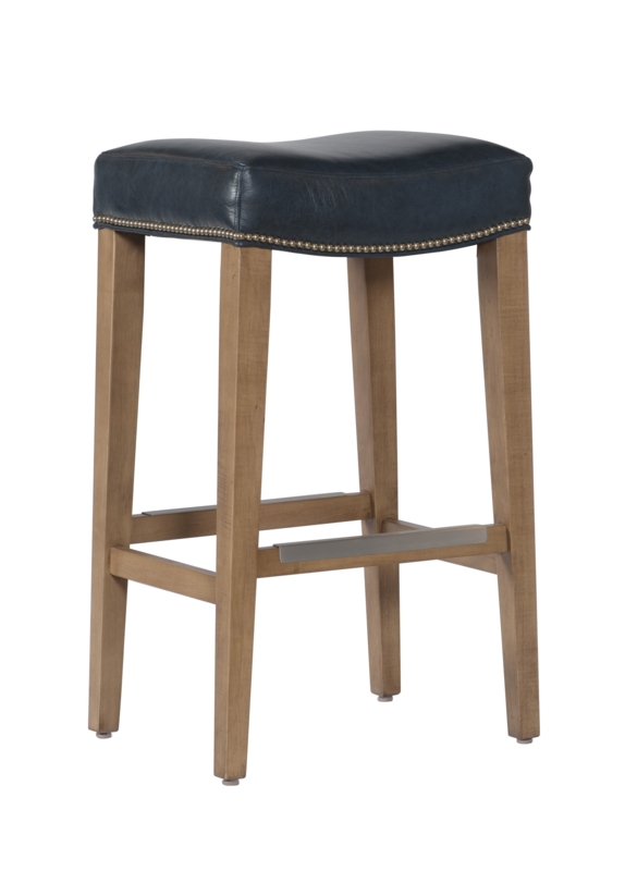 Dark Blue Bar Stool Footrest Protector Saddle Seat Transitional