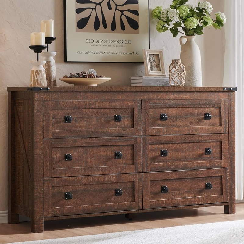 Double Dresser Farmhouse Storage Reclaimed Barnwood Metal Corners