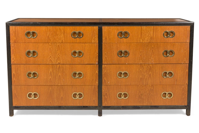 Double Dresser Mid-Century Modern with Interlocking Ring Pulls