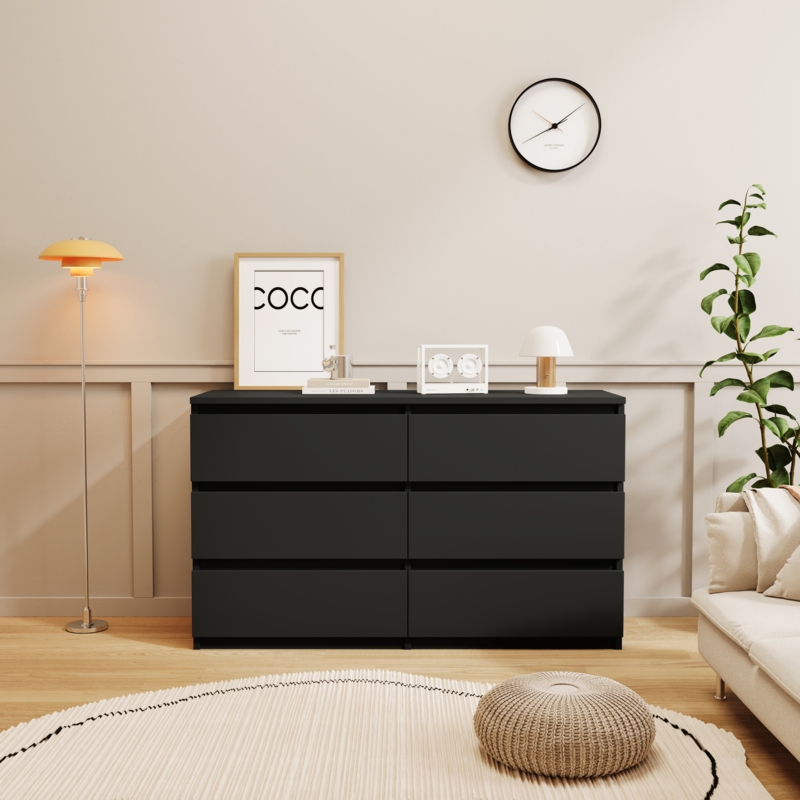 Double Dresser Modern Handleless Design with Matte Finish