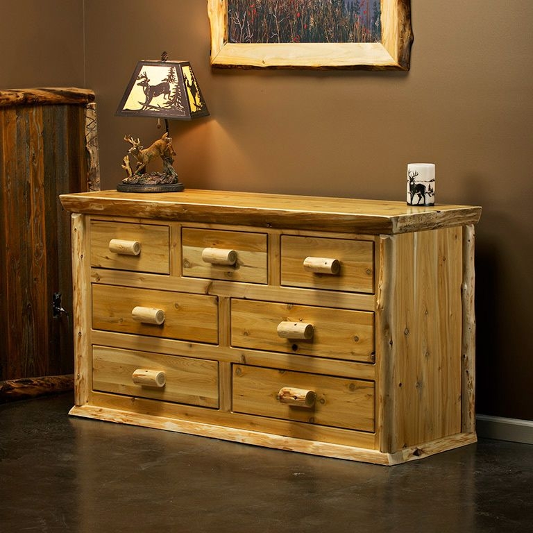 Double Dresser Rustic Lodge Heavy Timber Live Edge