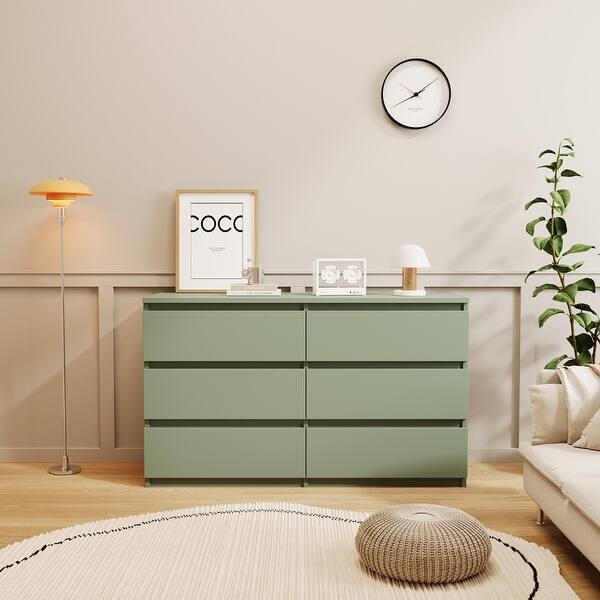 Double Dresser Sage Green Minimalist Sage Green Dresser Styling Flat Front