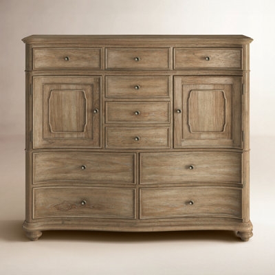 Dresser Bun Feet Weathered Wood Chest Of Drawers Cabinet Doors