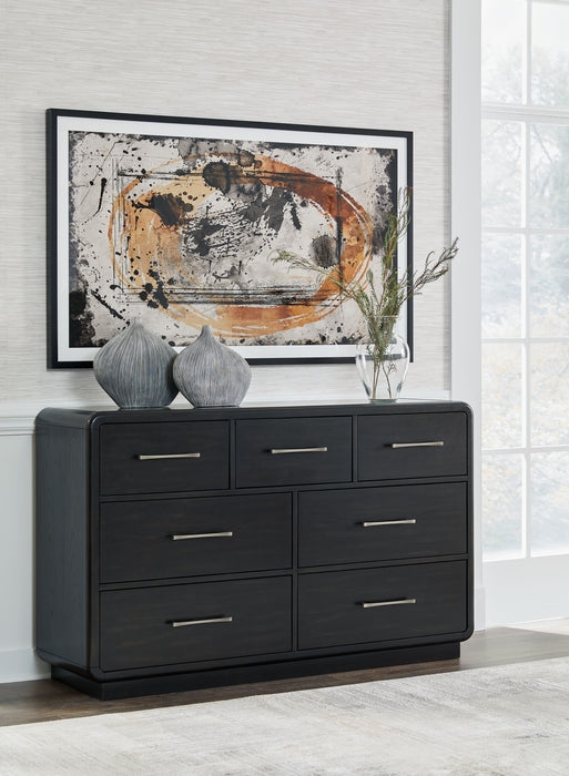 Dresser Charcoal Finish with Rounded Corners and Plinth Base