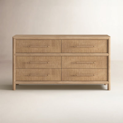 Dresser Extra Wide Light Wood-Toned Rounded Frame Transitional