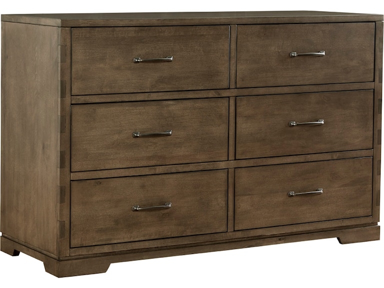 Dresser Grey Brown Finish Finger Joints Plinth Base