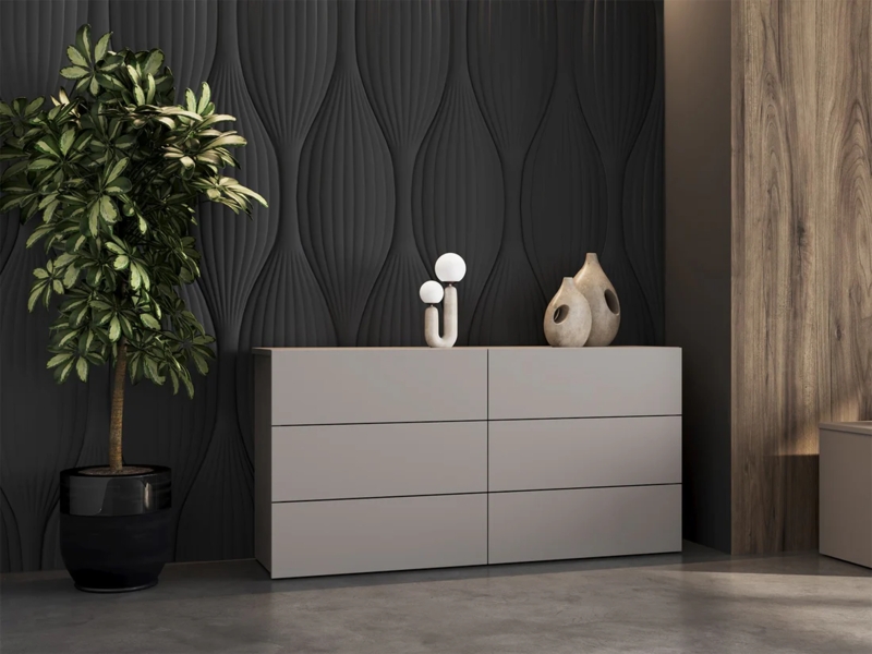 Dresser Handleless Design, Matte Finish with Clean Lines, Contemporary