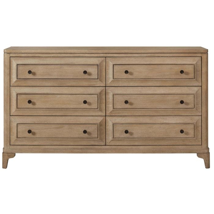 Dresser Inset Panels and Sand Finish, Coastal Modern Bedroom Storage