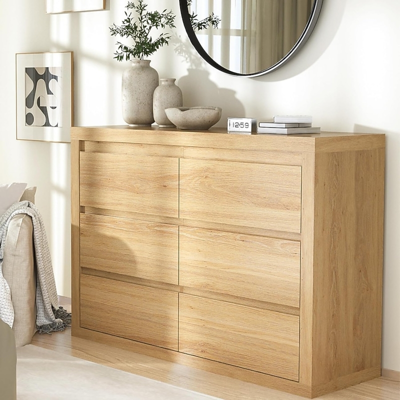 Dresser Minimalist Wood Handle-Free, Thickened Tabletop Design