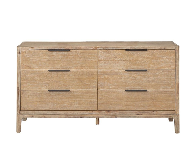 Dresser Natural Acacia Look Slim Black Pulls Tapered Legs