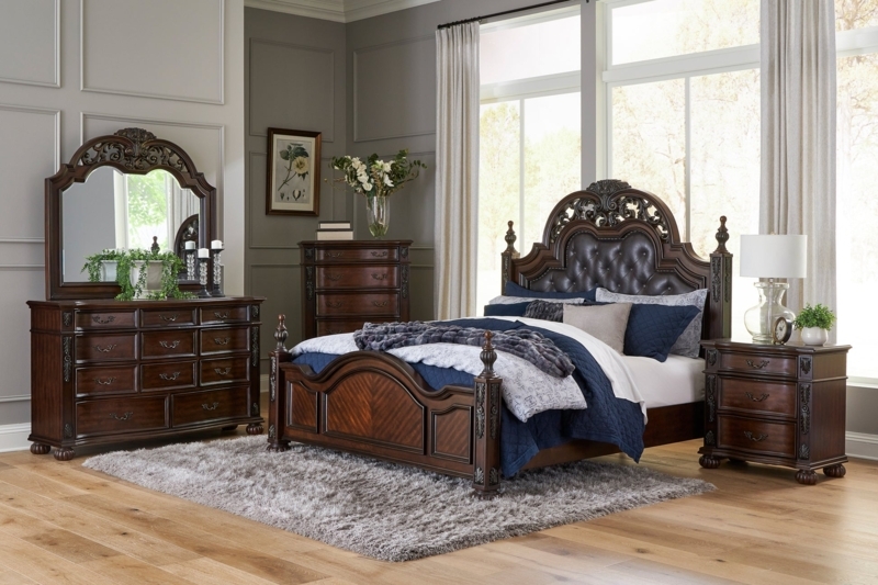 Dresser Ornate Carvings Cherry Finish from Traditional Bedroom Set